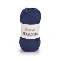 YARNART BEGONIA - MERCERIZED KNITTING YARN NAVY - 0066