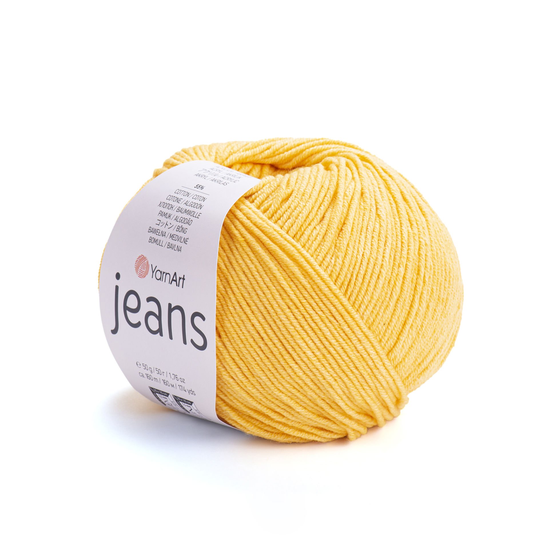 YARNART JEANS - KNITTING YARN LIGHT ORANGE - 35