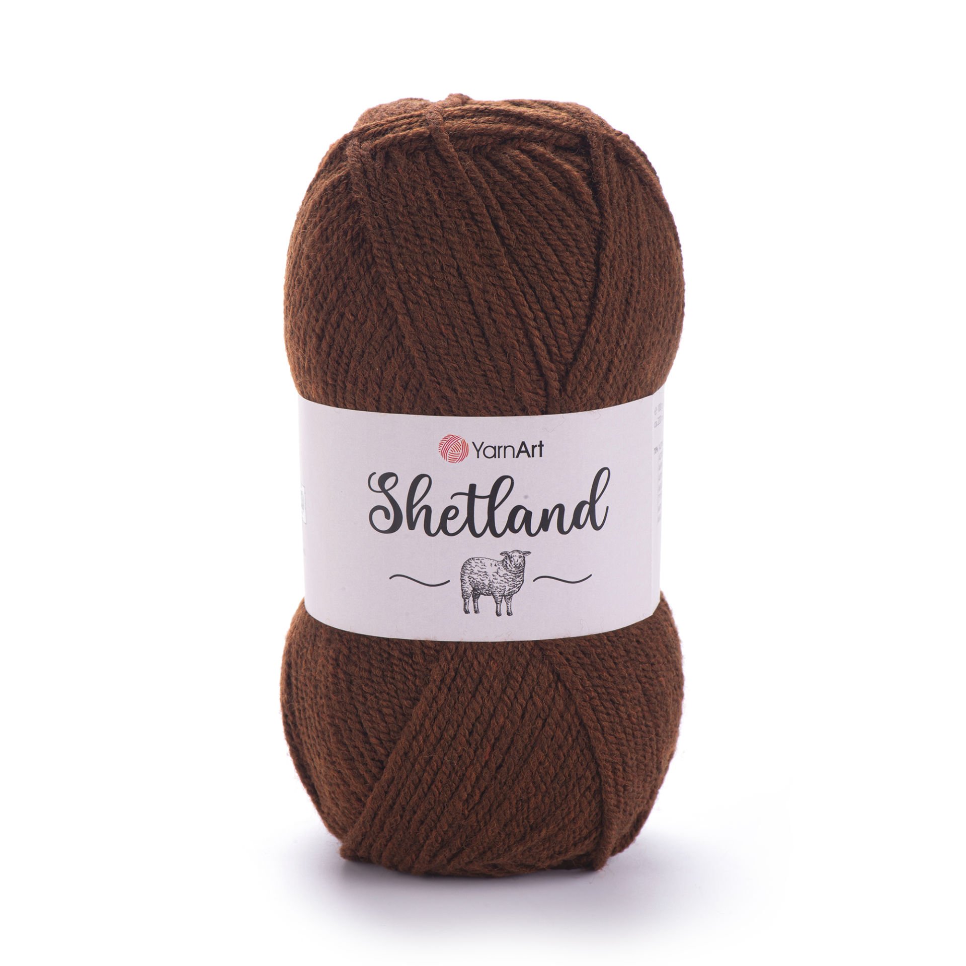 YARNART SHETLAND - KNITTING YARN BROWN - 542