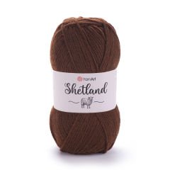 YARNART SHETLAND - KNITTING YARN BROWN - 542