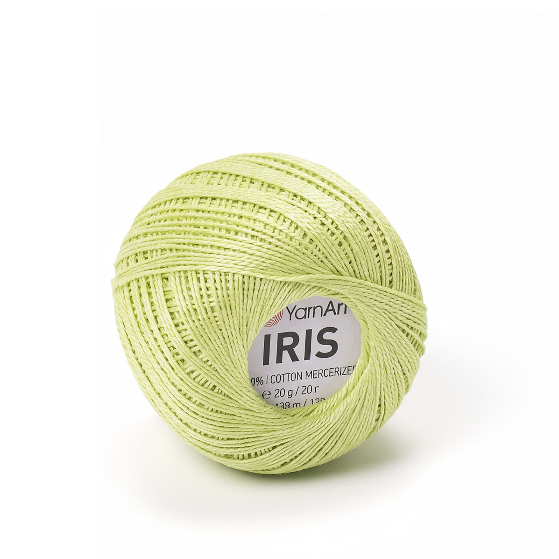 YARNART IRIS - MERCERIZED LACE YARN LIGHT GREEN - 927