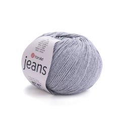YARNART JEANS - KNITTING YARN GREY - 46