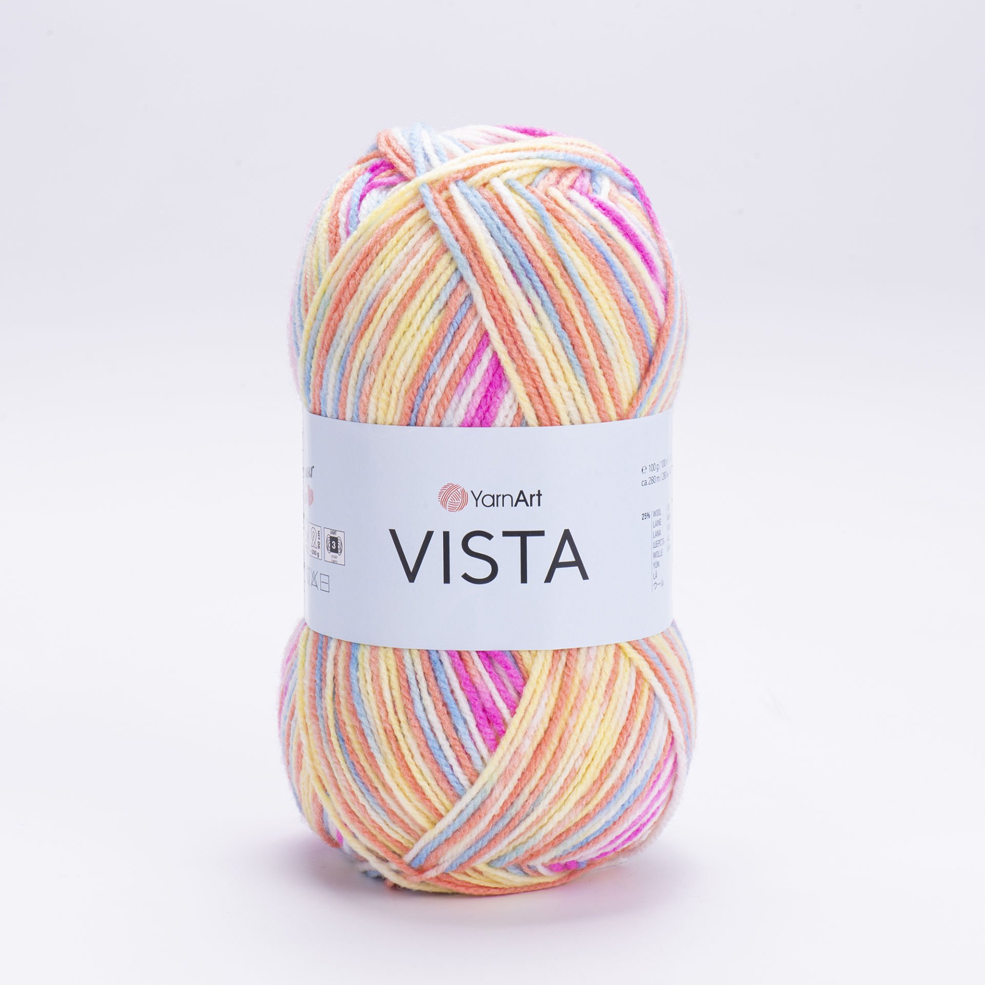 YARNART VISTA - MULTICOLOR KNITTING YARN VARIEGATED - 5316