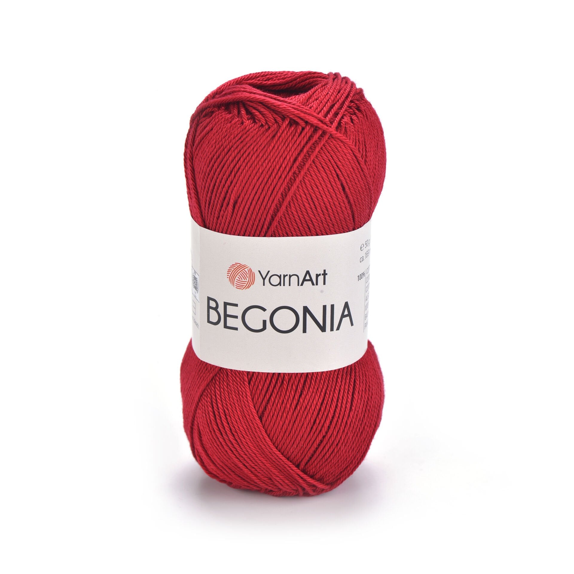 YARNART BEGONIA - MERCERIZED KNITTING YARN DARK RED - 5020