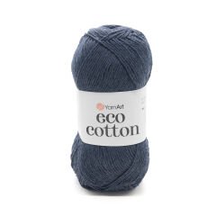 YARNART ECO COTTON - KNITTING YARN NAVY - 784