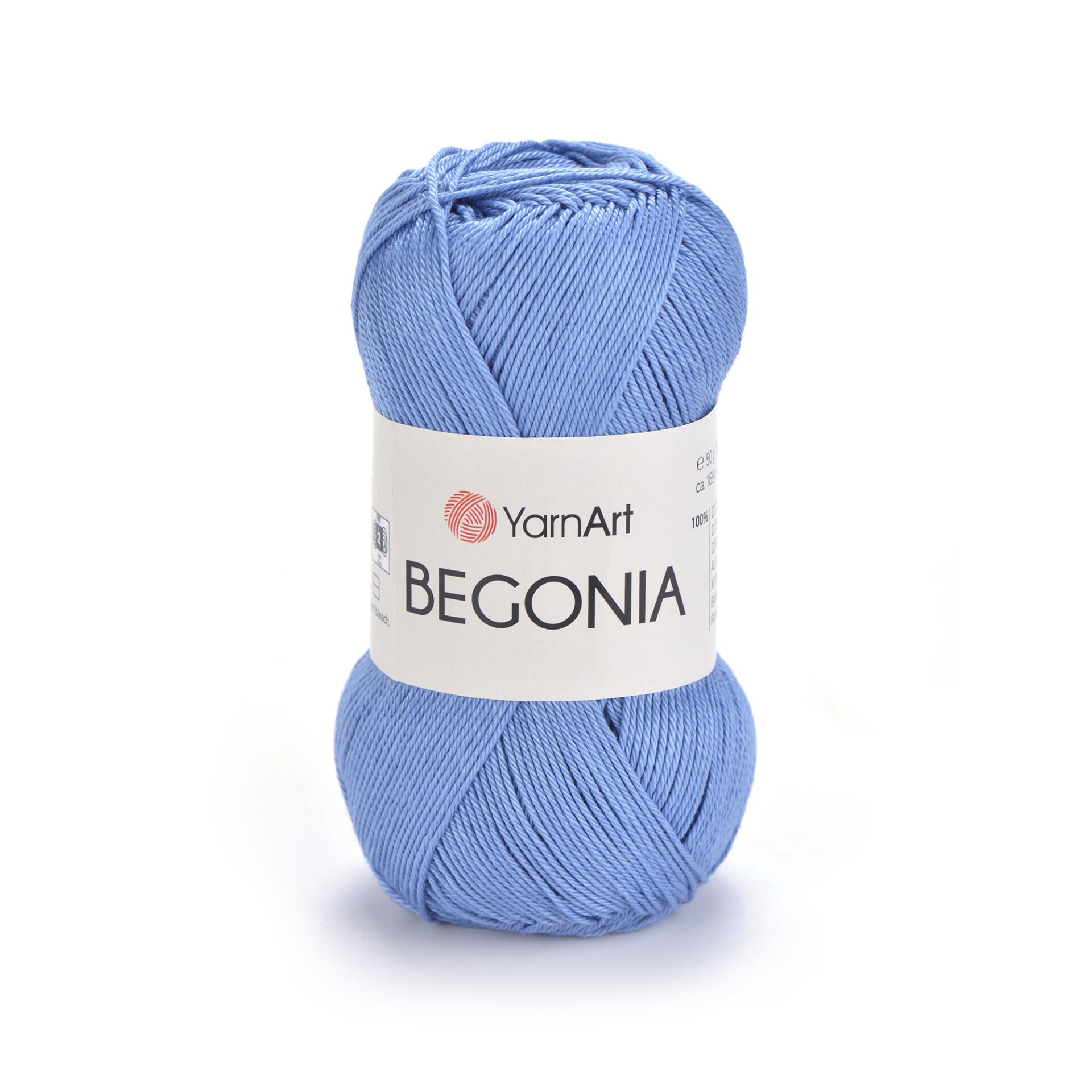 YARNART BEGONIA - MERCERIZED KNITTING YARN BLUE - 5351