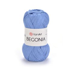 YARNART BEGONIA - MERCERIZED KNITTING YARN BLUE - 5351