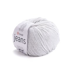 YARNART JEANS - KNITTING YARN LIGHT GREY - 49