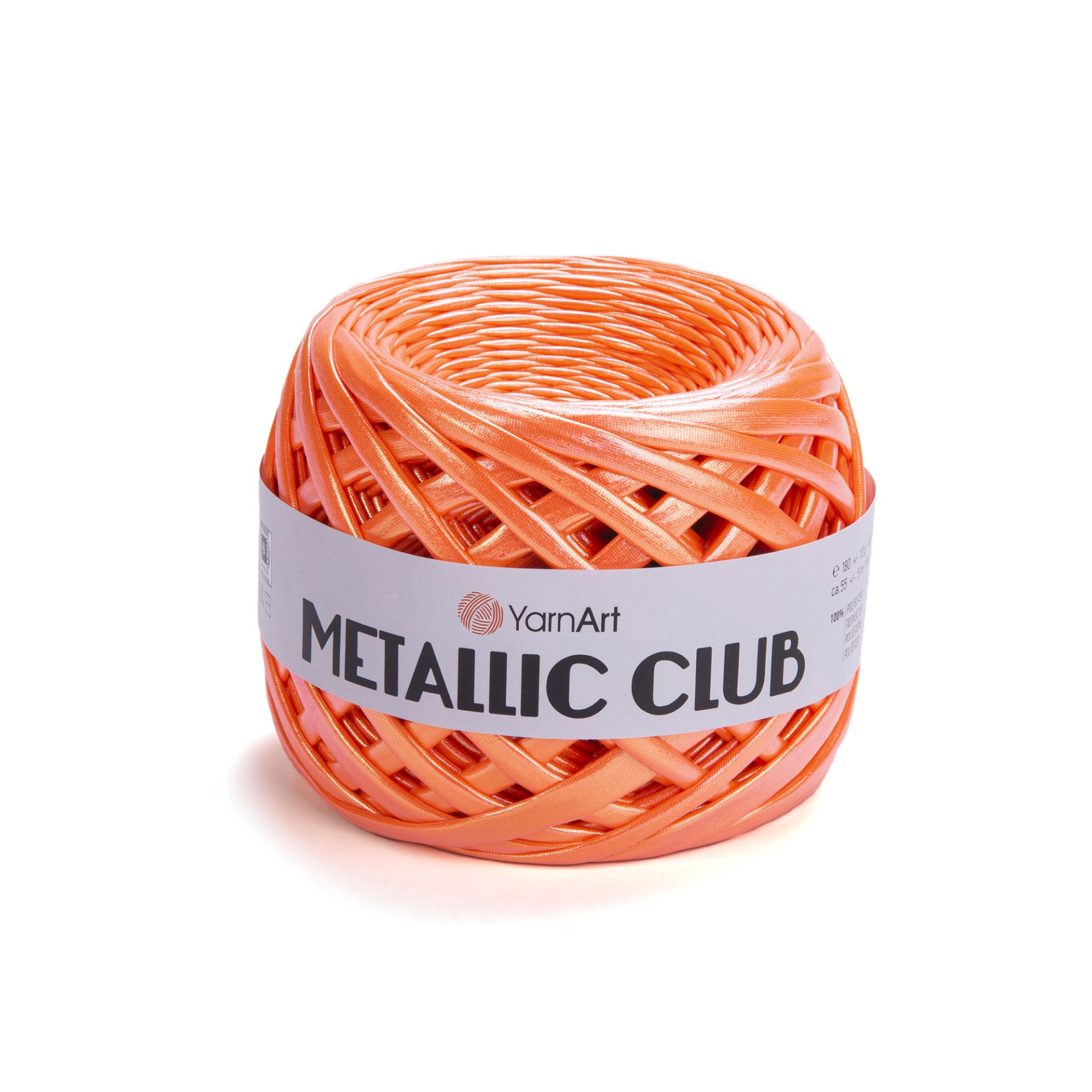 YARNART METALLIC CLUB - KNITTING YARN NEON ORANGE - 8129
