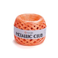 YARNART METALLIC CLUB - KNITTING YARN NEON ORANGE - 8129