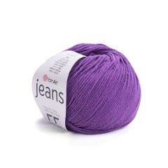 YARNART JEANS - KNITTING YARN PURPLE - 50