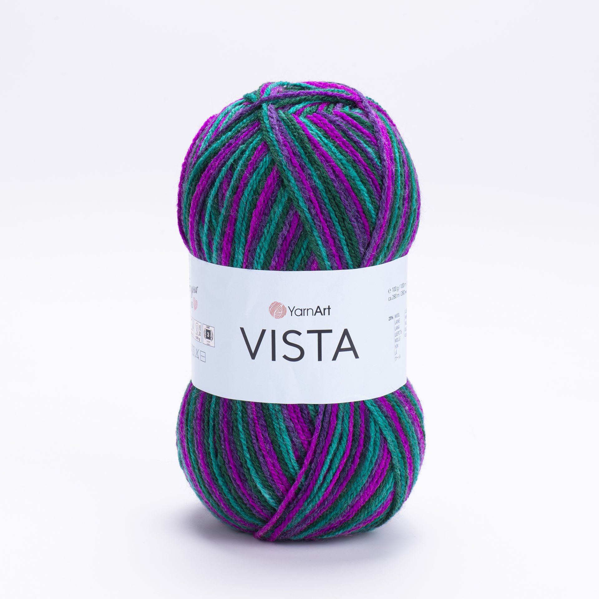 YARNART VISTA - MULTICOLOR KNITTING YARN VARIEGATED - 5320