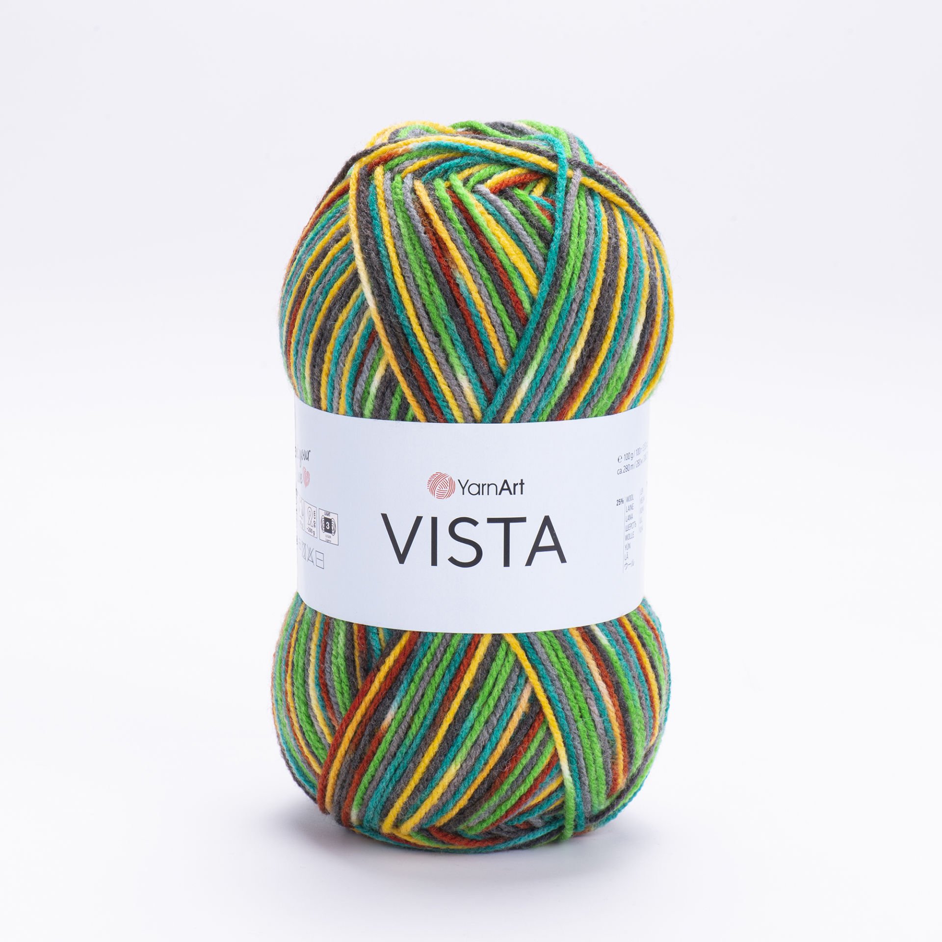 YARNART VISTA - MULTICOLOR KNITTING YARN VARIEGATED - 5321