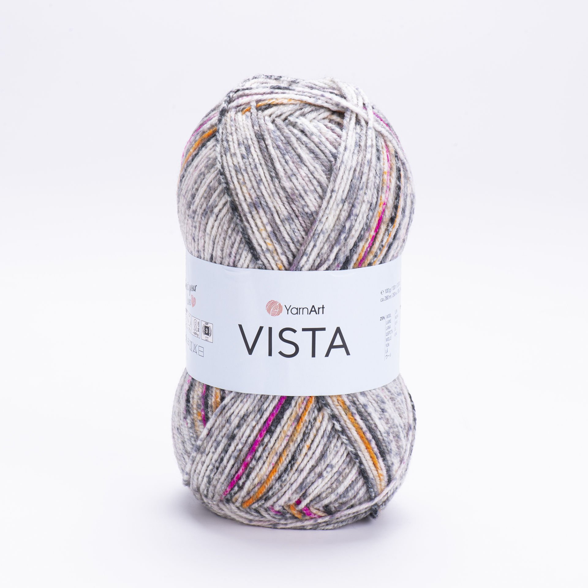 YARNART VISTA - MULTICOLOR KNITTING YARN VARIEGATED - 9201