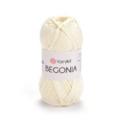YARNART BEGONIA - MERCERIZED KNITTING YARN CREAM - 0326