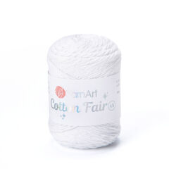 YARNART COTTON FAIR 4/4 - KNITTING YARN WHITE - 5501