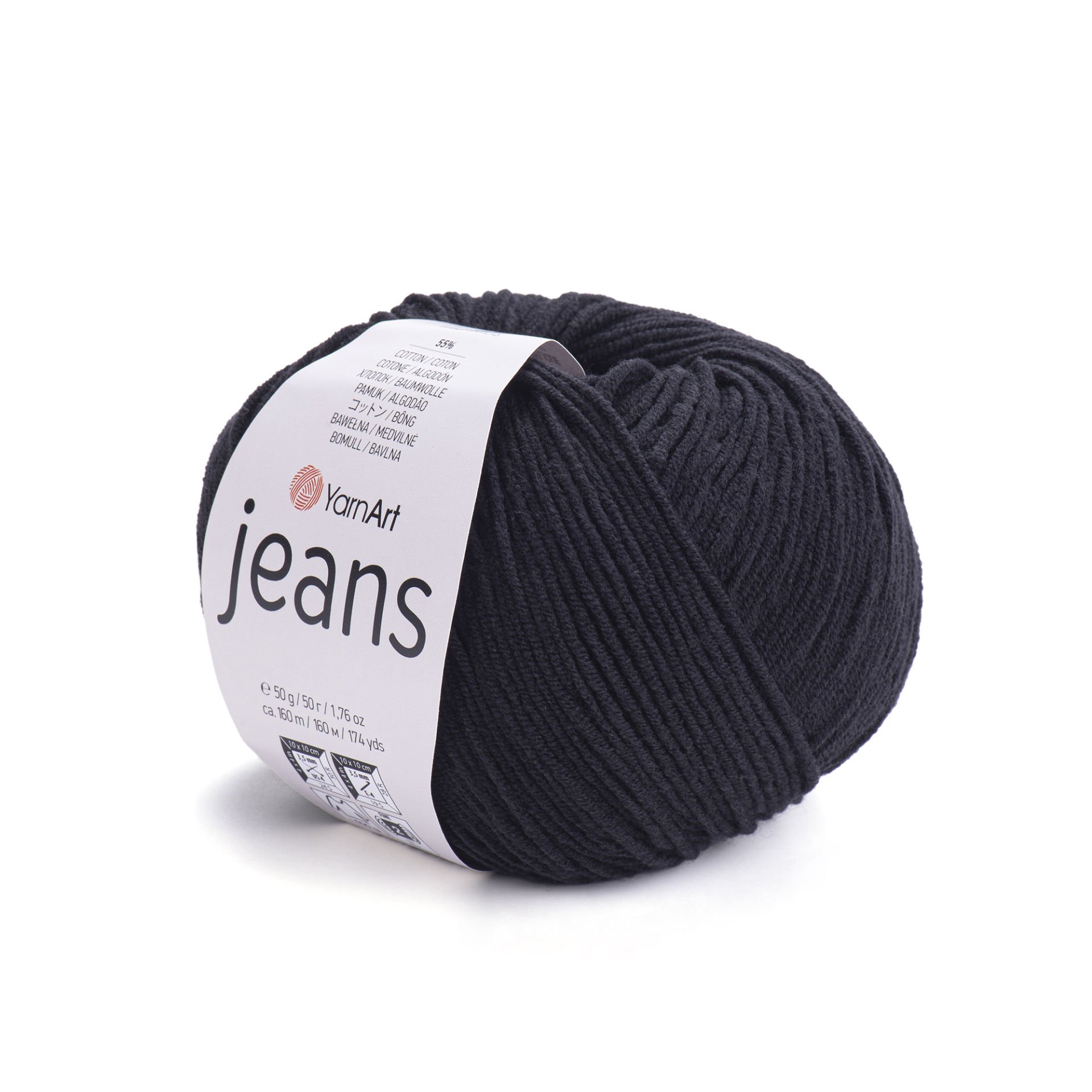 YARNART JEANS - KNITTING YARN BLACK - 53