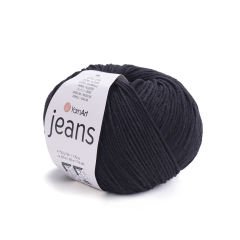 YARNART JEANS - KNITTING YARN BLACK - 53