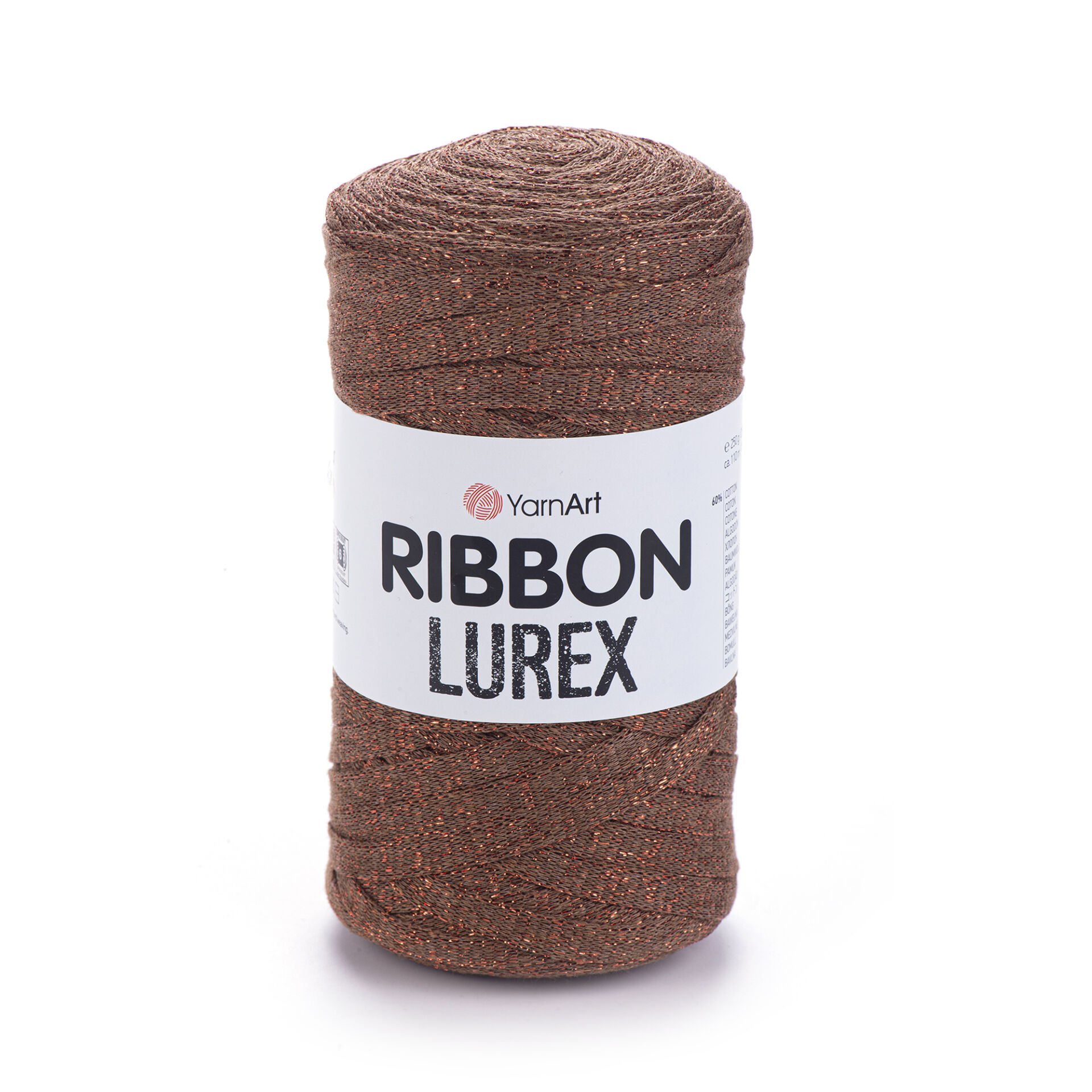 YARNART RIBBON LUREX - ACCESSORIES KNITTING YARN LIGHT BROWN - 742