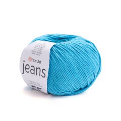 YARNART JEANS - KNITTING YARN TURQUOISE - 55