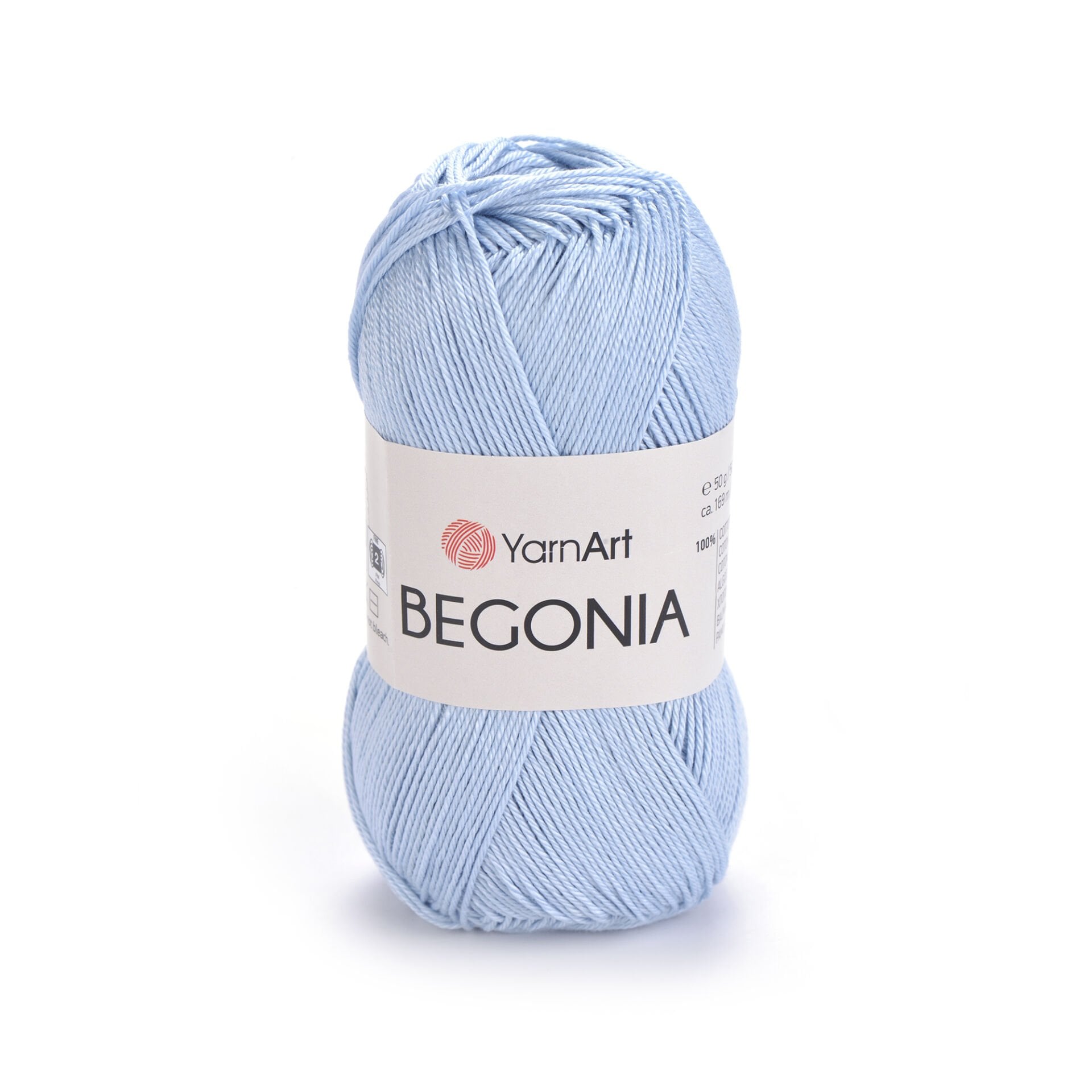 YARNART BEGONIA - MERCERIZED KNITTING YARN BABY BLUE - 4917