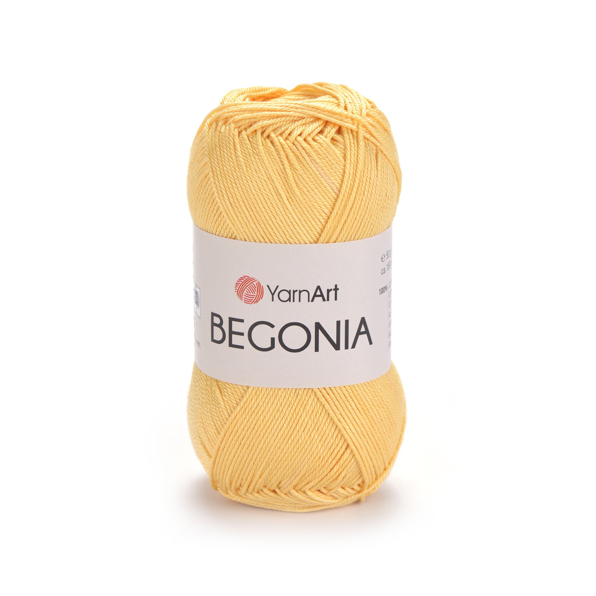 YARNART BEGONIA - MERCERIZED KNITTING YARN YELLOW - 4653