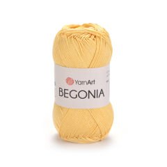 YARNART BEGONIA - MERCERIZED KNITTING YARN YELLOW - 4653