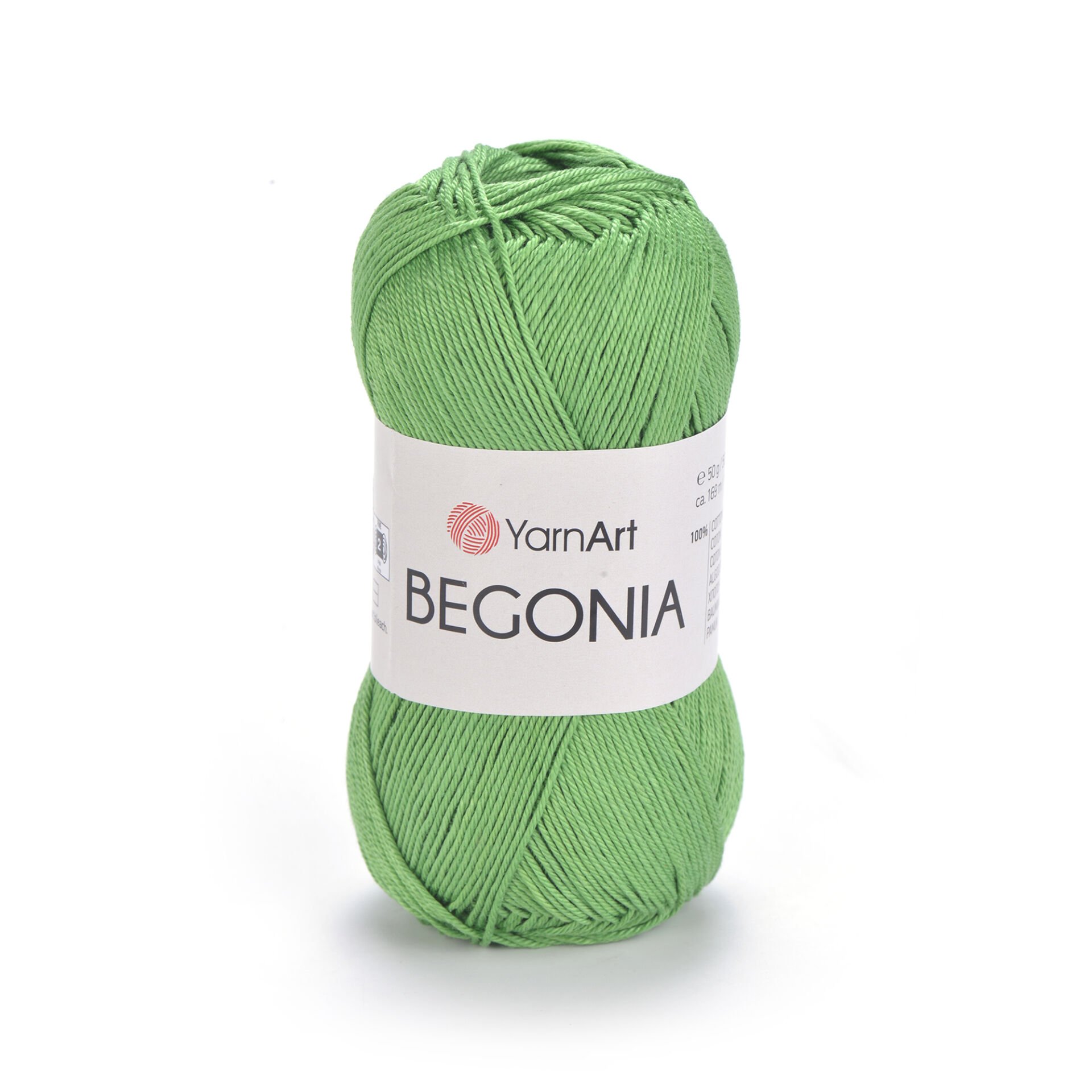 YARNART BEGONIA - MERCERIZED KNITTING YARN GREEN - 6332