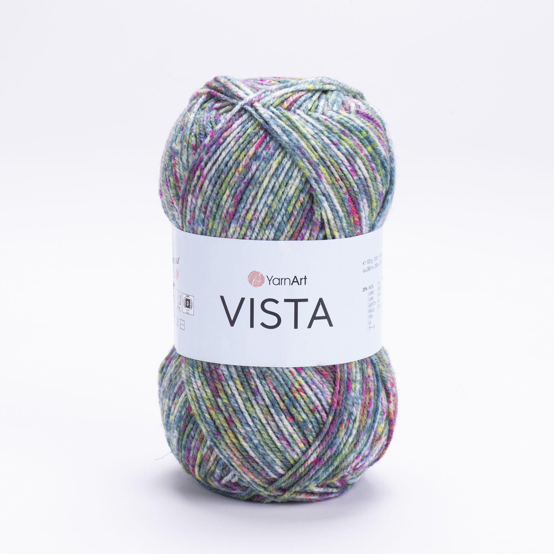 YARNART VISTA - MULTICOLOR KNITTING YARN VARIEGATED - 9208