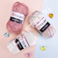 YARNART BEGONIA MELANGE - MULTICOLOR MERCERISED KNITTING YARN