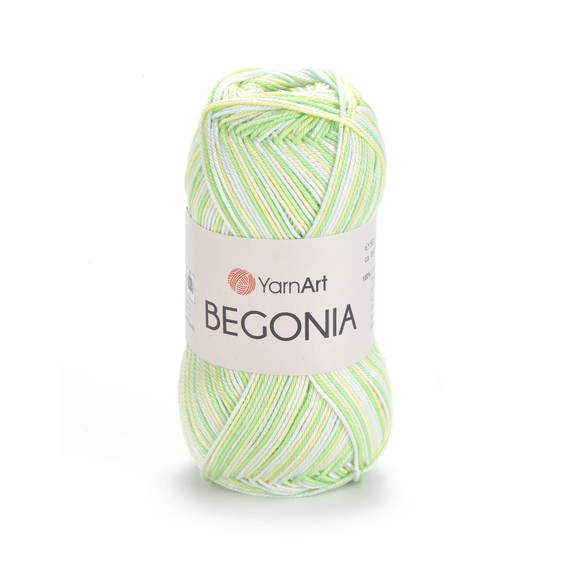 YARNART BEGONIA MELANGE - MULTICOLOR MERCERISED KNITTING YARN VARIEGATED - 501