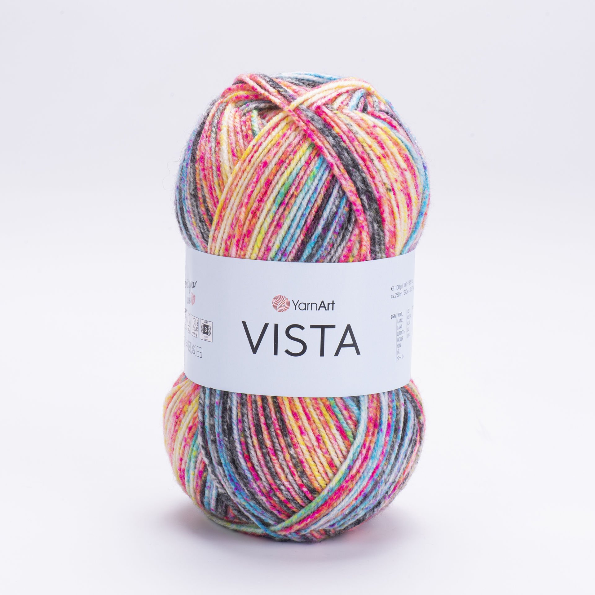 YARNART VISTA - MULTICOLOR KNITTING YARN VARIEGATED - 9210