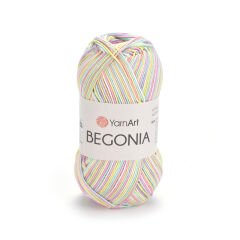 YARNART BEGONIA MELANGE - MULTICOLOR MERCERISED KNITTING YARN VARIEGATED - 502