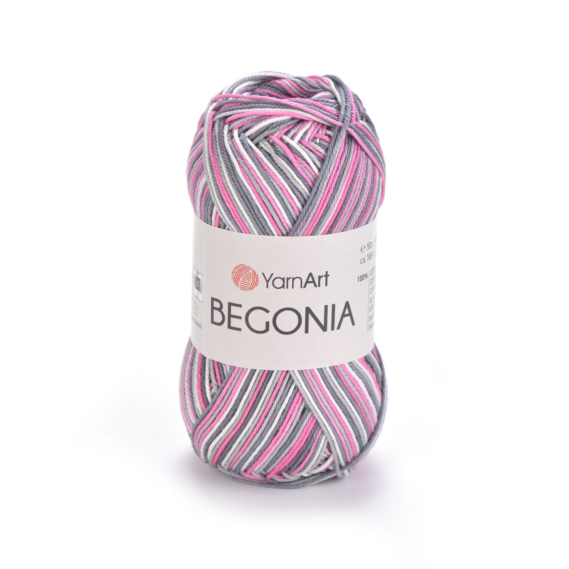 YARNART BEGONIA MELANGE - MULTICOLOR MERCERISED KNITTING YARN VARIEGATED - 504