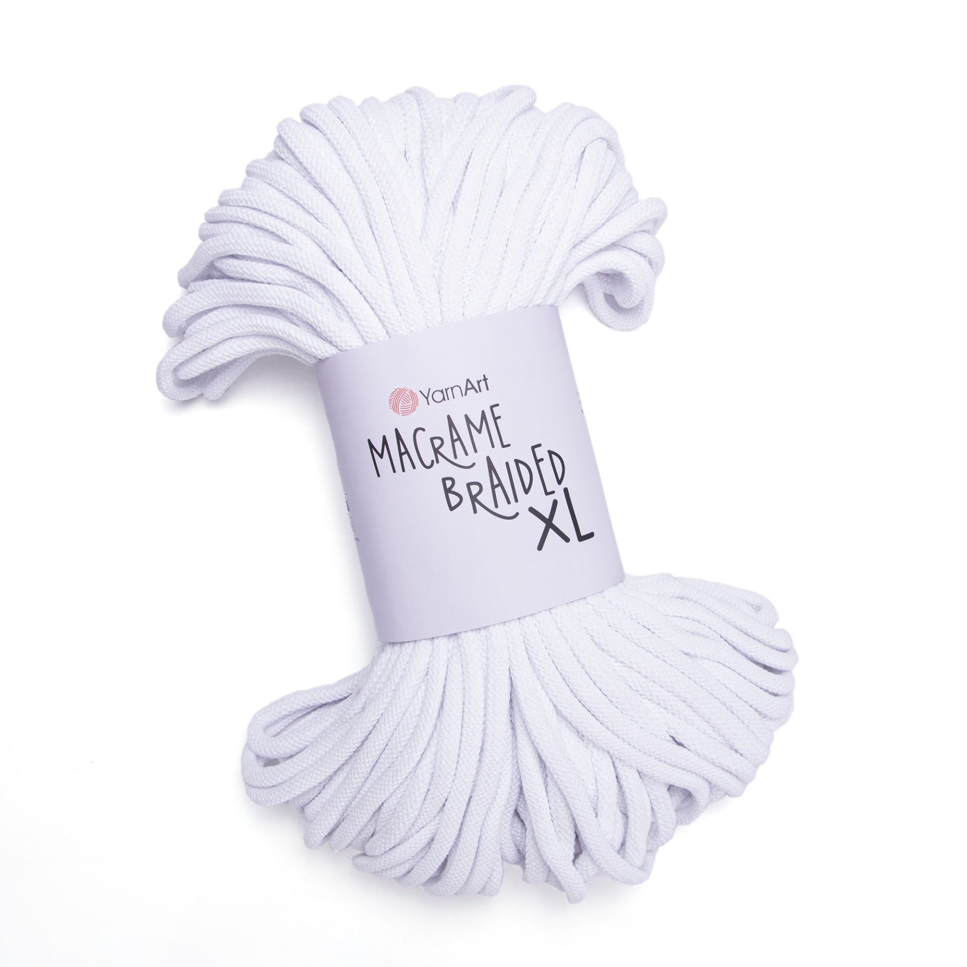YARNART MACRAME BRAIDED XL - MACRAME ROPE WHITE - 751