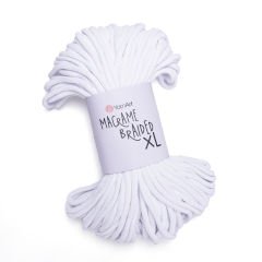 YARNART MACRAME BRAIDED XL - MACRAME ROPE WHITE - 751
