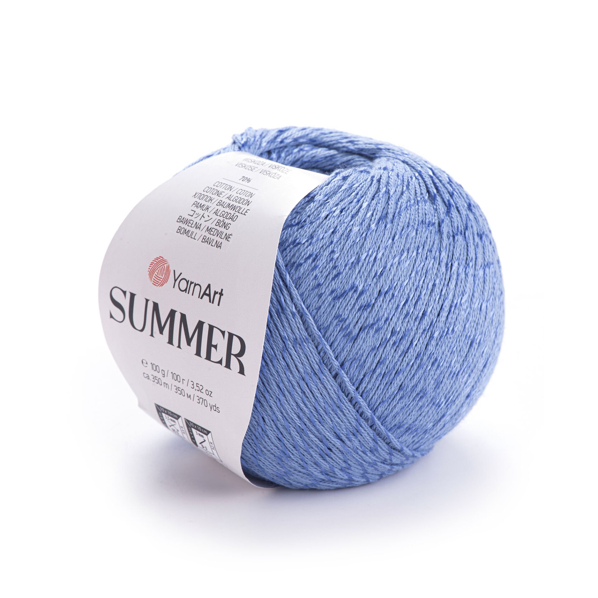 YARNART SUMMER - SPARKLY KNITTING YARN BLUE - 26