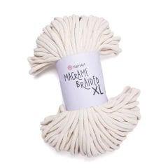 YARNART MACRAME BRAIDED XL - MACRAME ROPE CREAM - 752