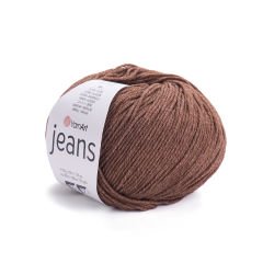 YARNART JEANS - KNITTING YARN DARK BROWN - 70