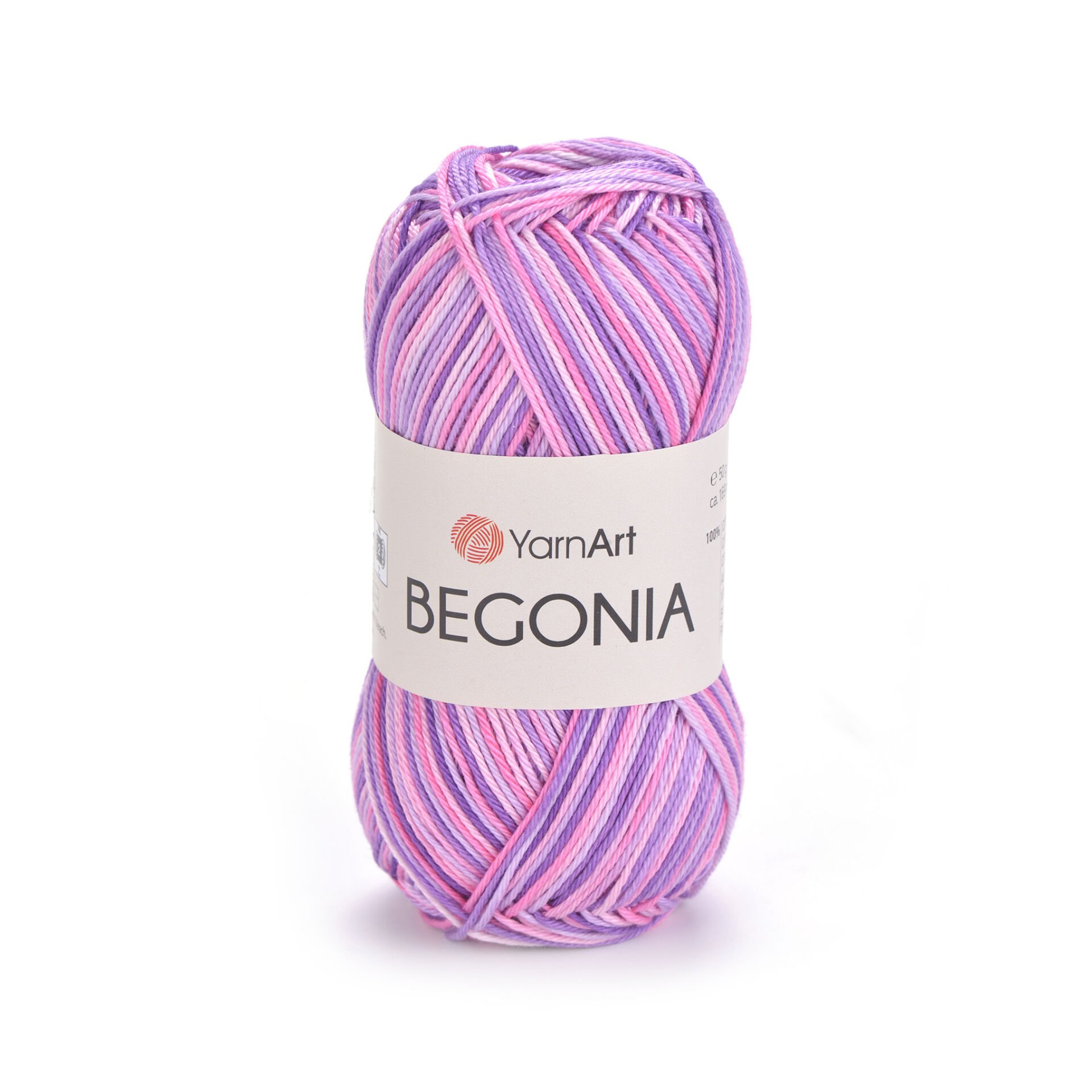 YARNART BEGONIA MELANGE - MULTICOLOR MERCERISED KNITTING YARN VARIEGATED - 508