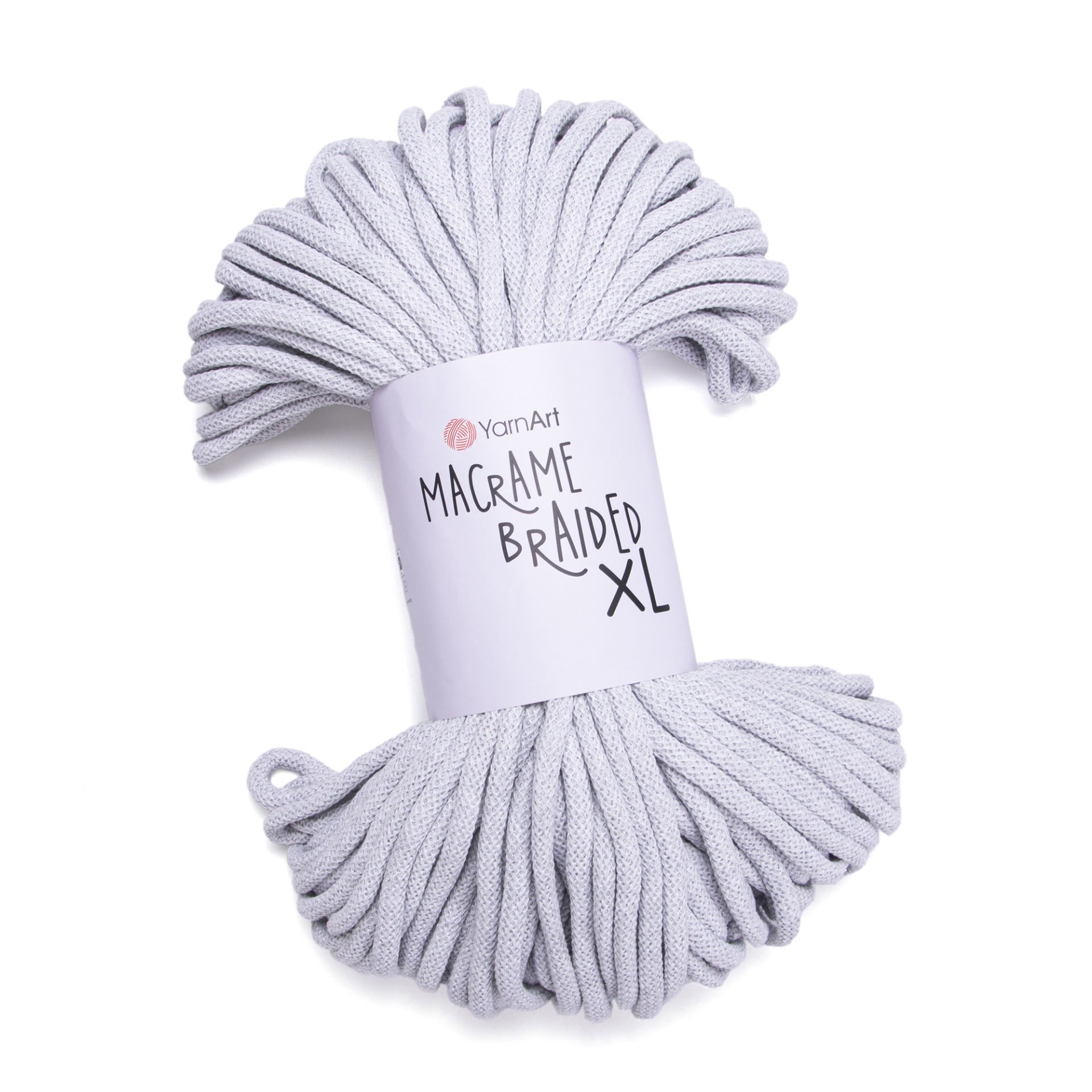 YARNART MACRAME BRAIDED XL - MACRAME ROPE LIGHT GREY - 756