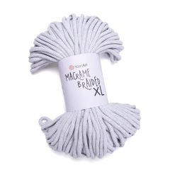YARNART MACRAME BRAIDED XL - MACRAME ROPE LIGHT GREY - 756