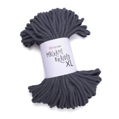 YARNART MACRAME BRAIDED XL - MACRAME ROPE ANTHRACITE - 758