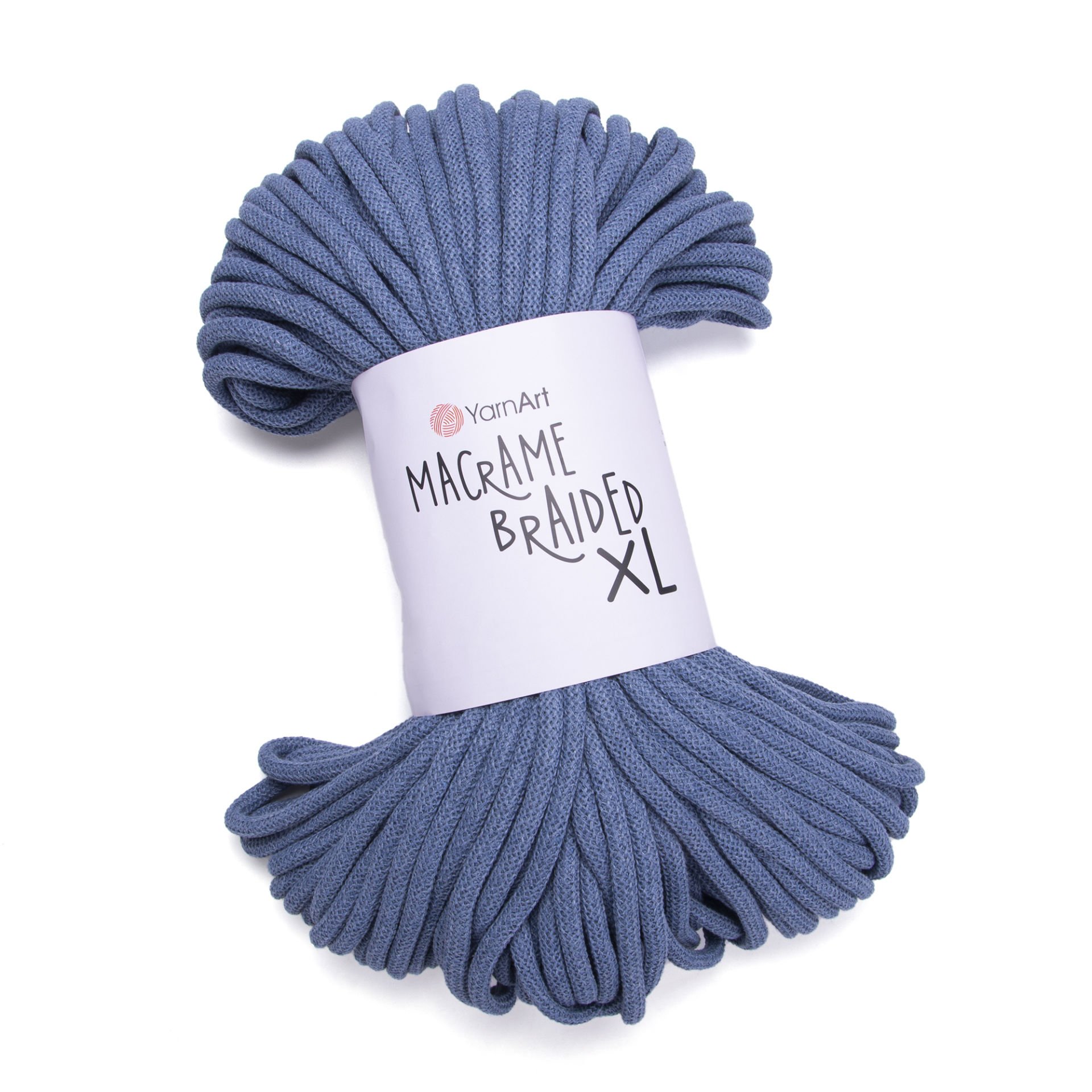 YARNART MACRAME BRAIDED XL - MACRAME ROPE BLUE - 761