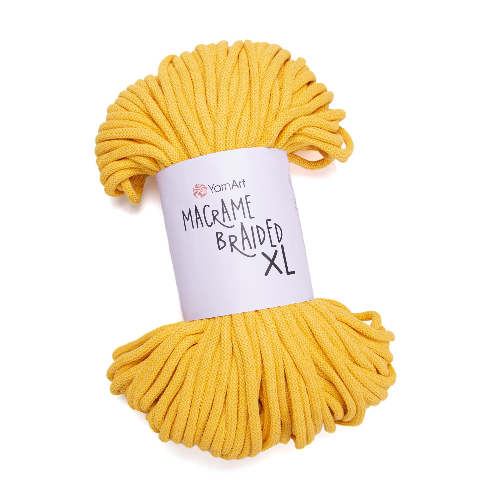 YARNART MACRAME BRAIDED XL - MACRAME ROPE MUSTARD - 764