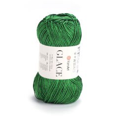 YARNART GLACE - KNITTING YARN GREEN - 7306