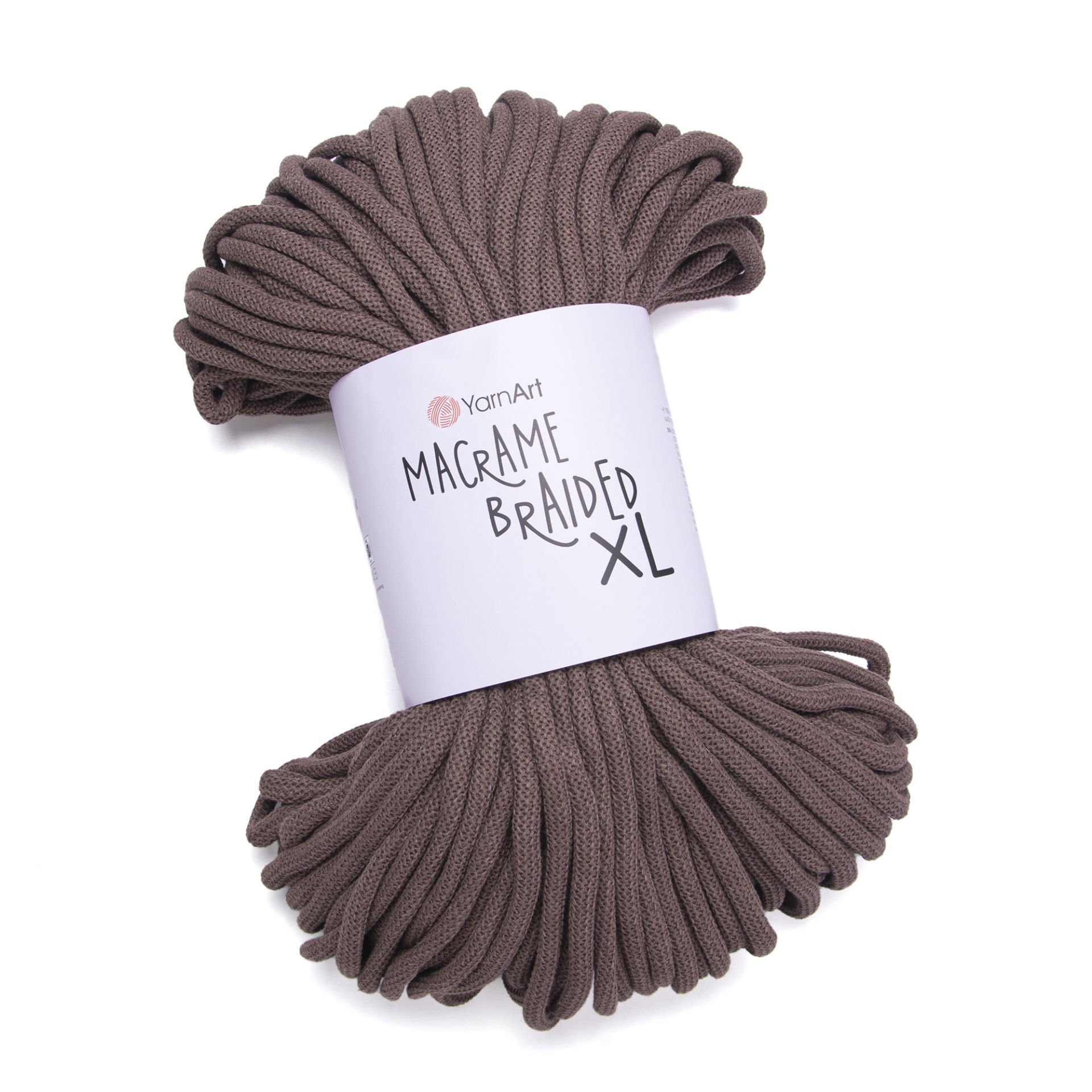 YARNART MACRAME BRAIDED XL - MACRAME ROPE BROWN - 769
