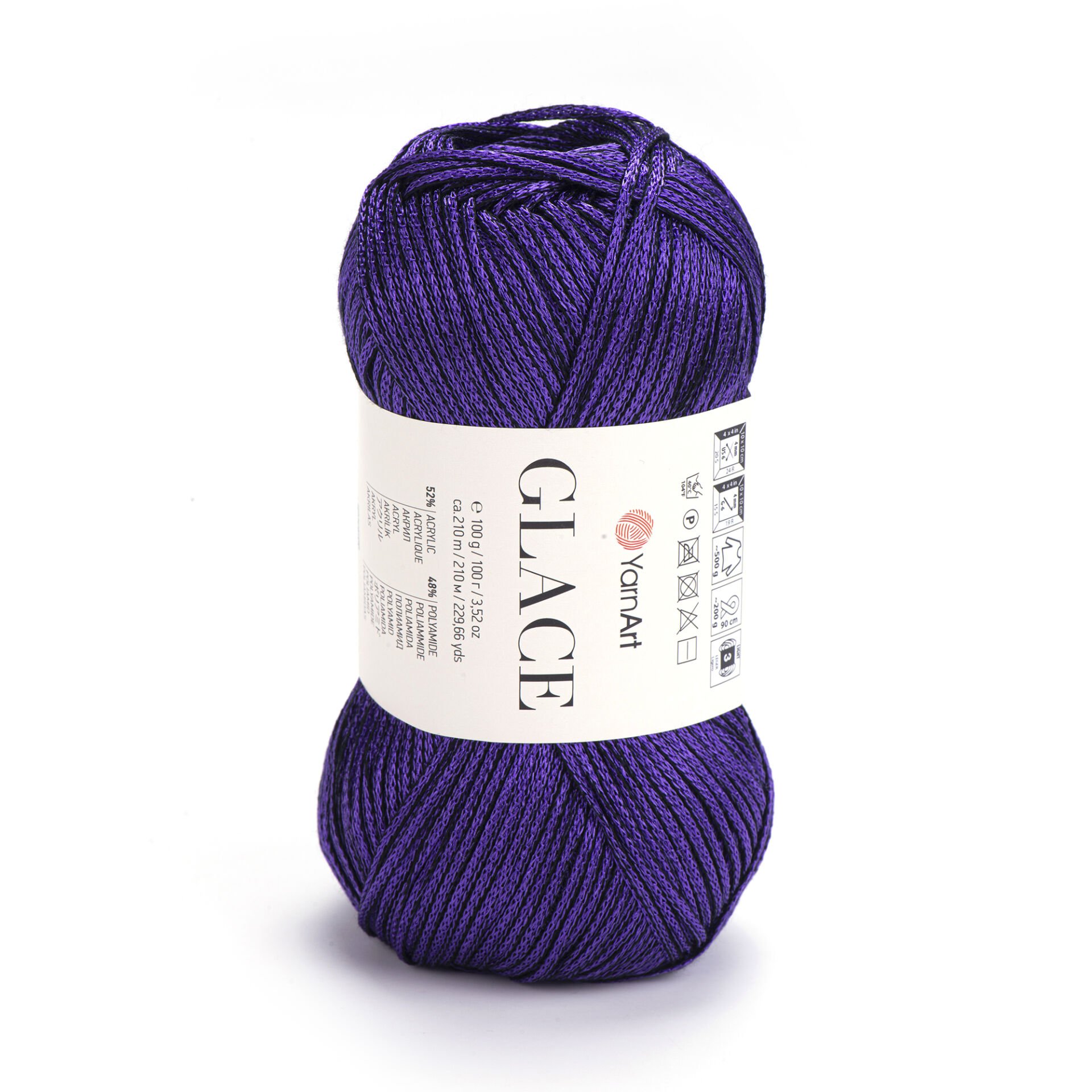 YARNART GLACE - KNITTING YARN PURPLE - 7311