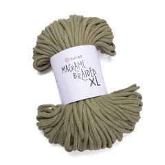 YARNART MACRAME BRAIDED XL - MACRAME ROPE GREEN - 793