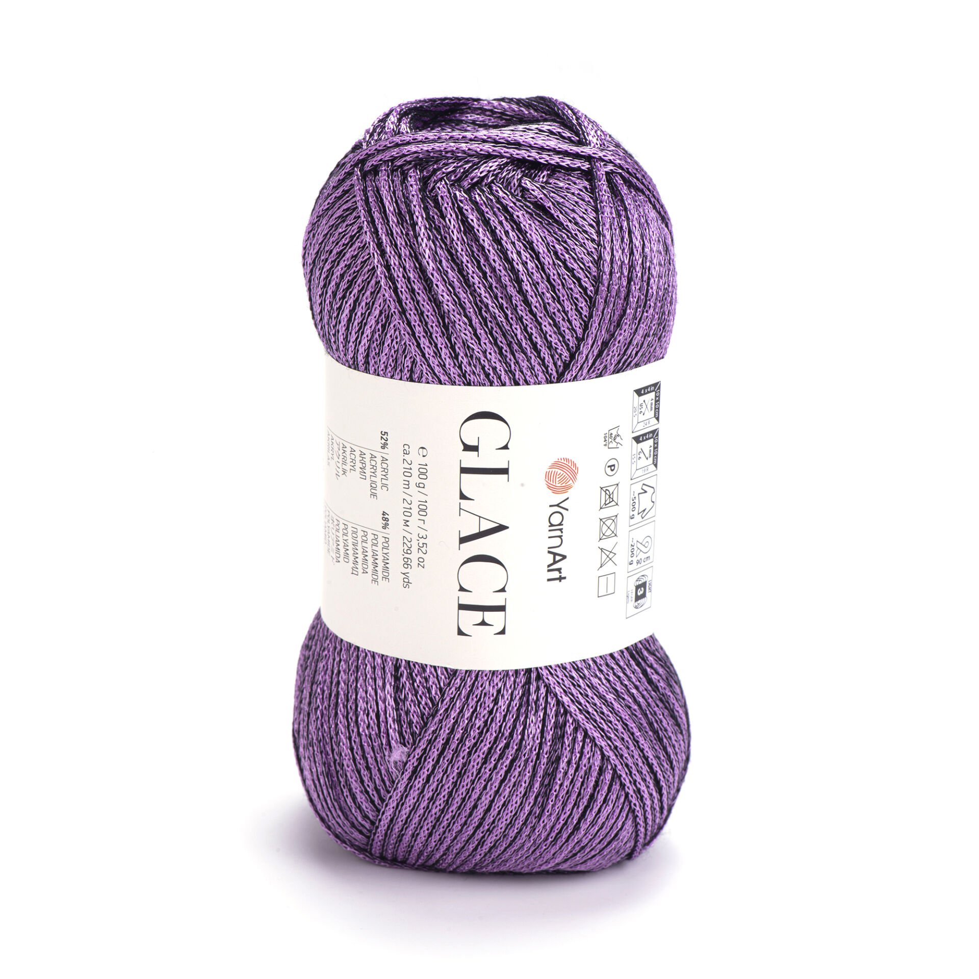 YARNART GLACE - KNITTING YARN LILAC - 7314
